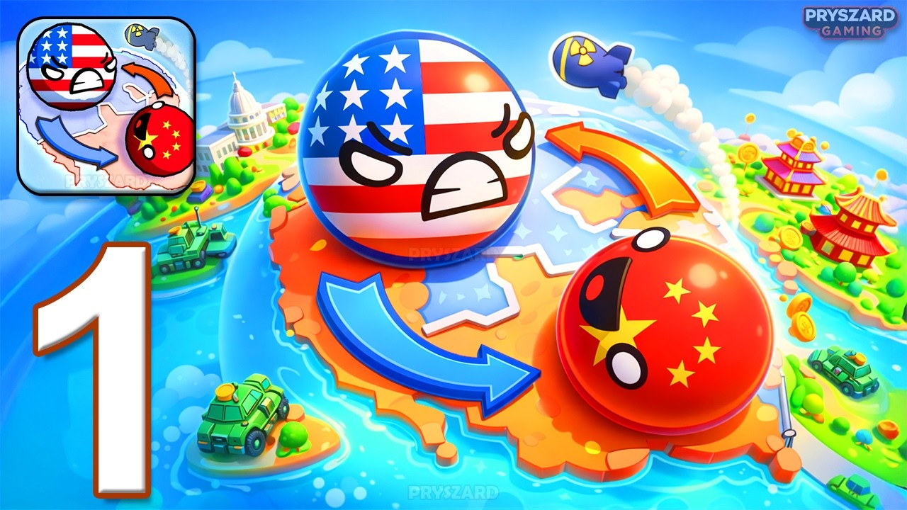 Country Balls: World Battle - Gameplay Walkthrough Part 1 - CountryBalls World War (iOS, Android)