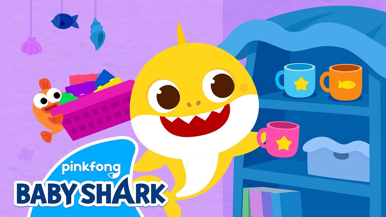 Put the Toys Away | Clean Up Song for Children | Baby Shark's Day at School | Baby Shark Official