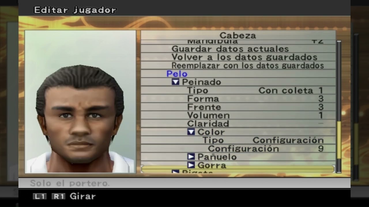 Salvador Caba&ntilde;as Face PES 6 con Editor interno