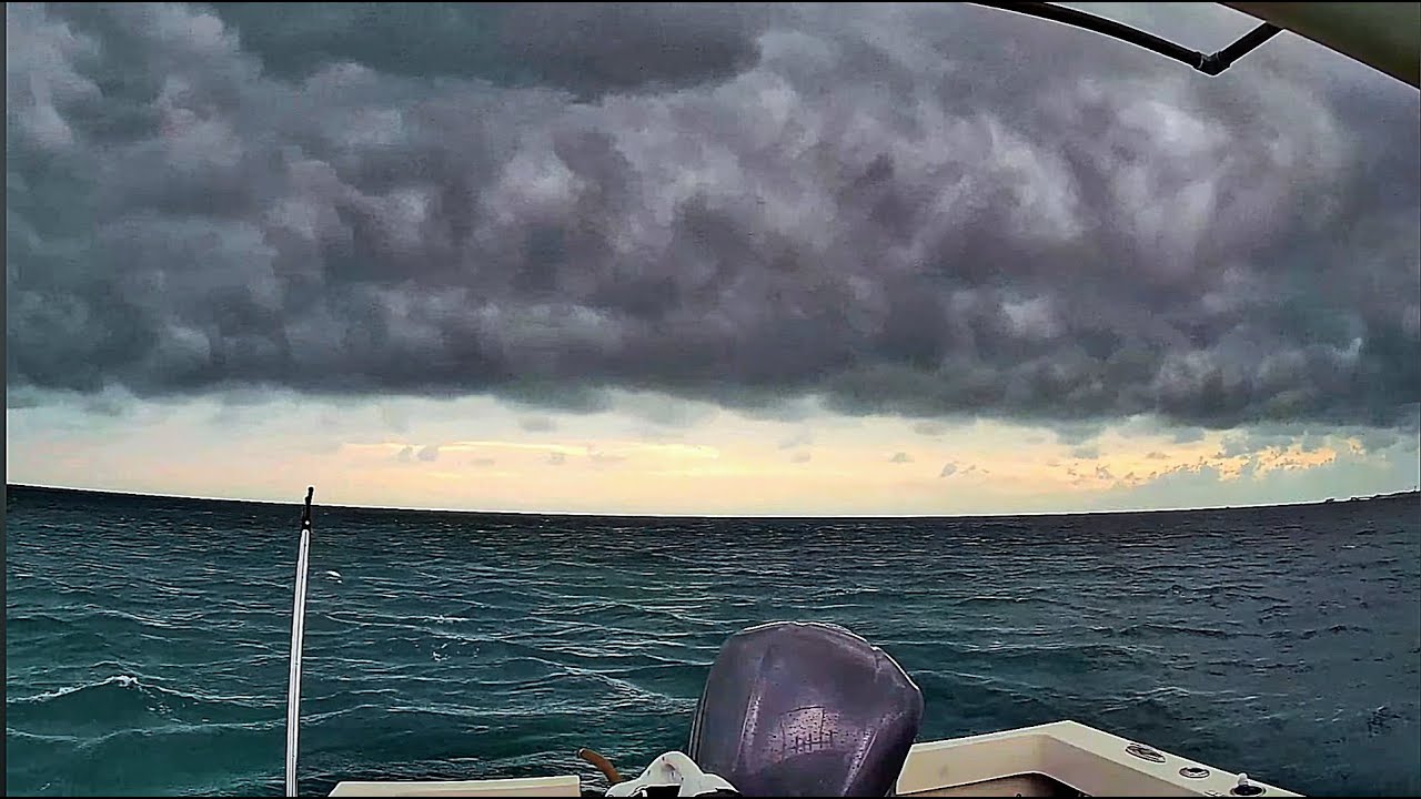 Raining in Paradise anchor at Bimini Bahamas Cay