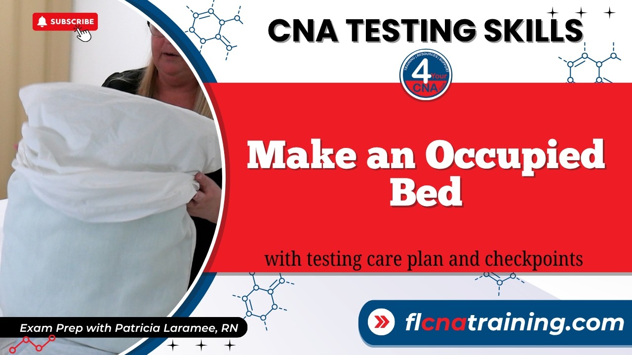 How to Make an Occupied Bed | CNA Skills for Prometric Exam