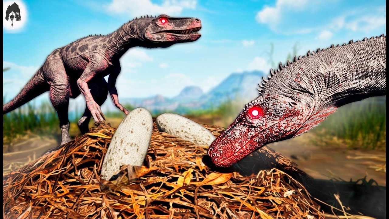 The Isle | SAINDO DO OVO! NOVA FAMILIA HERRERA ALBINA CANIBAL, Ninho Sob Ataque dos PTERAS!🦖