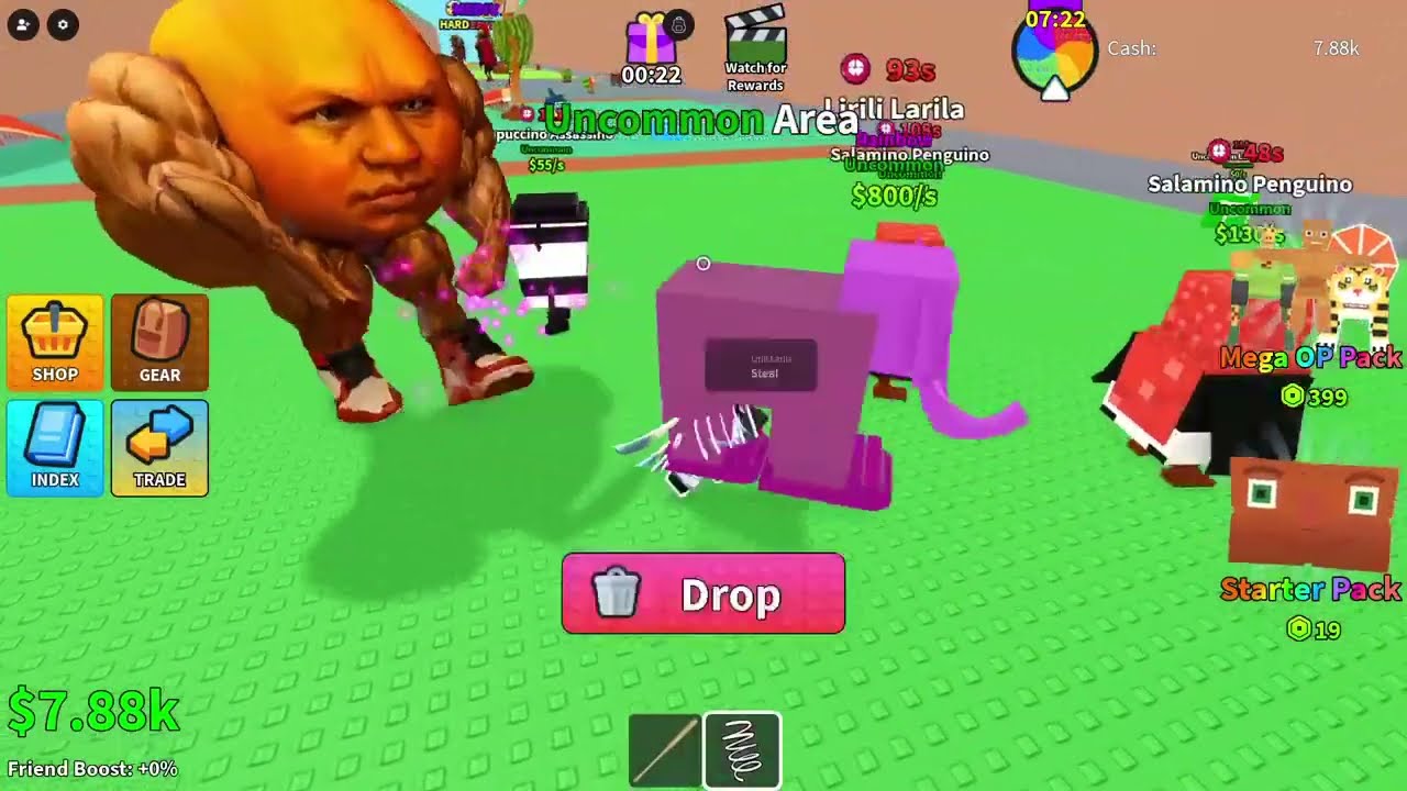 Escape guards to steal brainrots