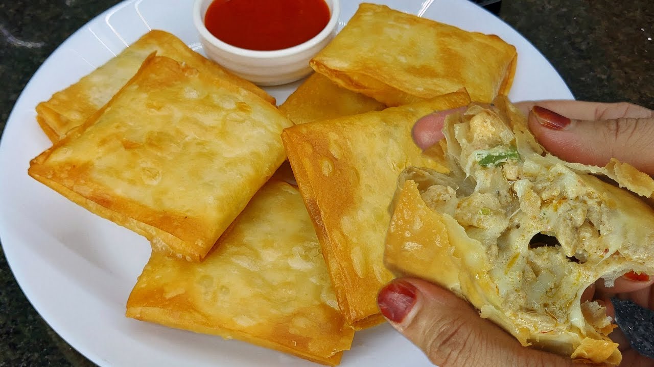 Crispy Chicken Malai Cheese Box Patties | Creamy Chicken Cheese Patties | Easy Ramadan Iftar Snack