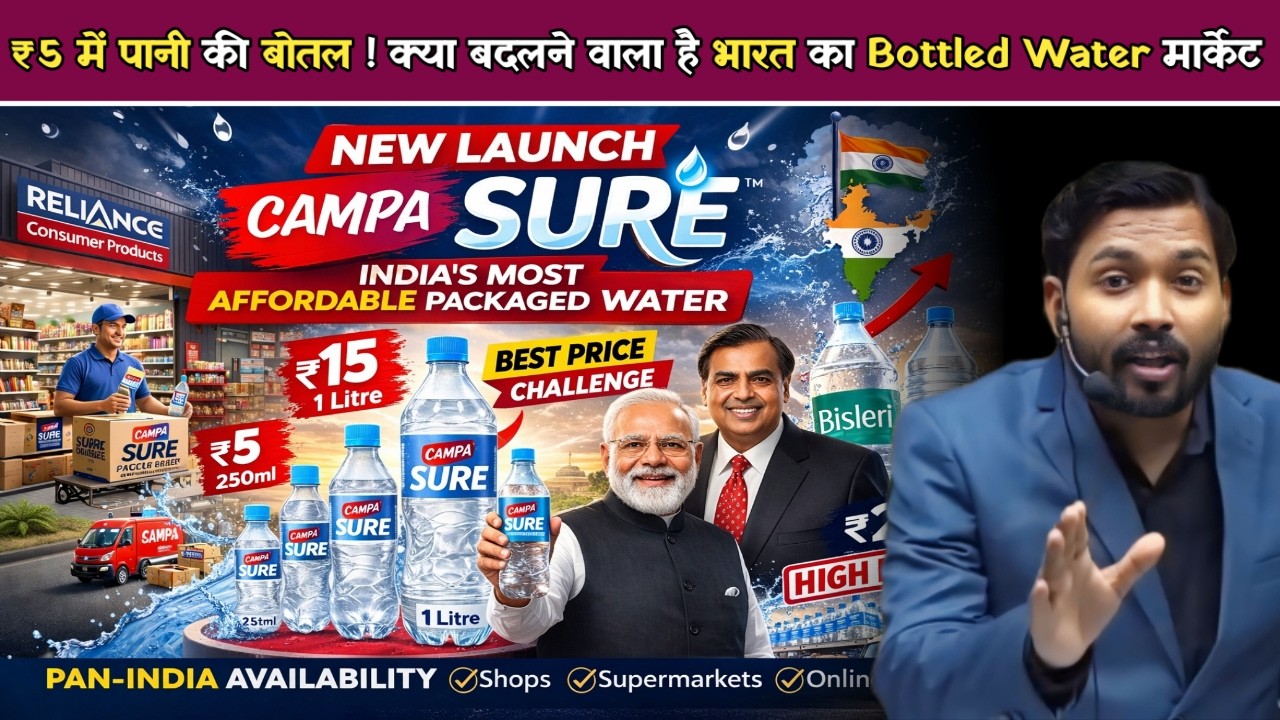 ₹5 में पानी की बोतल क्या बदलने वाला है भारत का Bottled Water मार्केट | सरकार का बड़ा फैसला.!