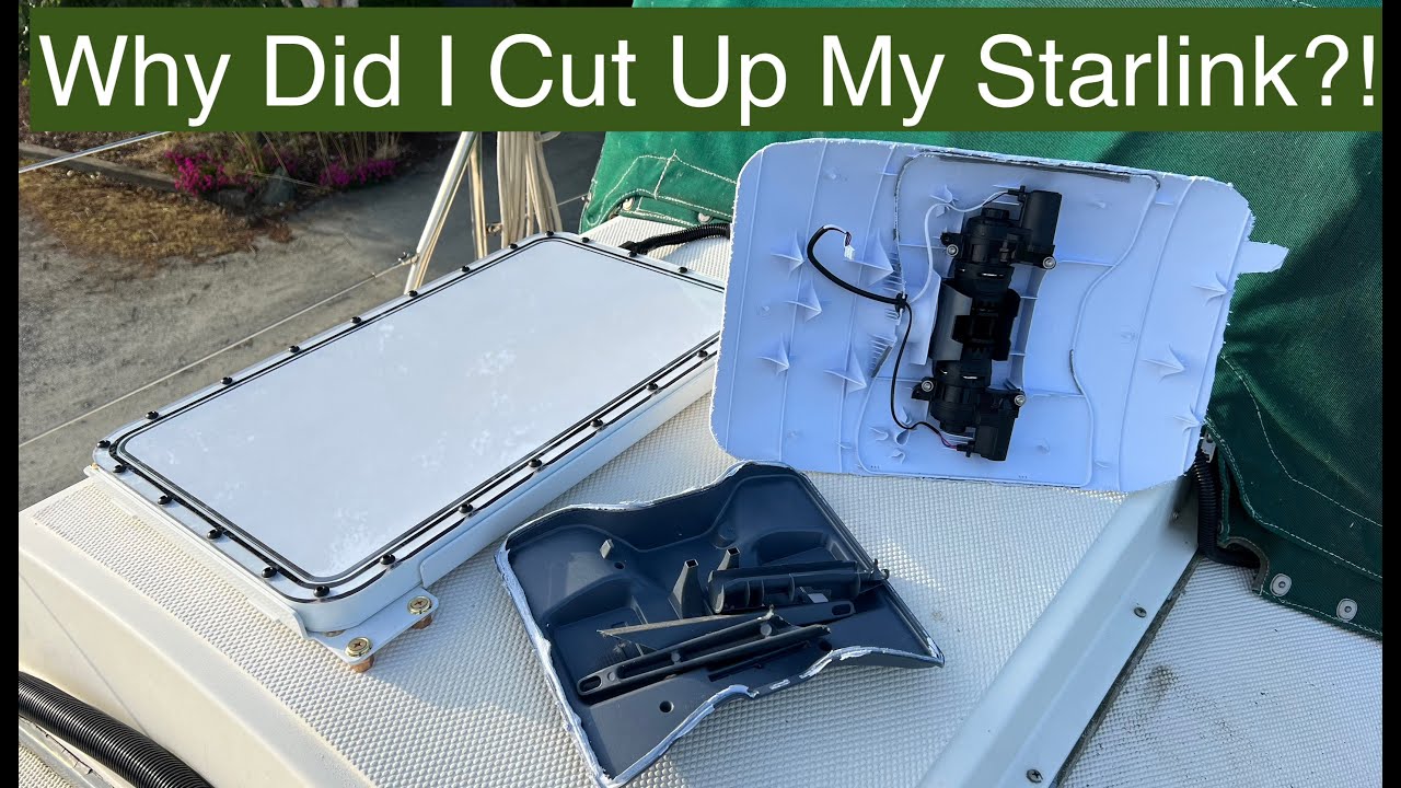 51. How to Modify Your STARLINK Dish to a Waterproof Flat Mount for OFFSHORE Sailing.