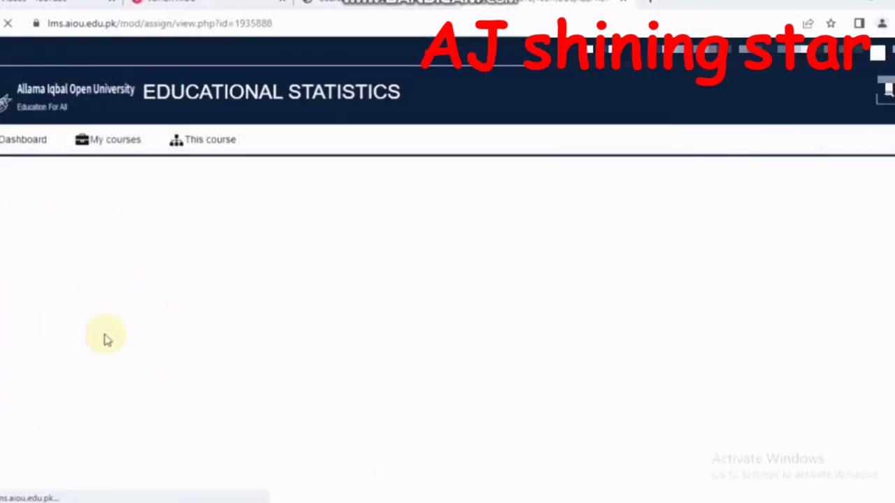 AIOU LMS Agahi Portal |How to Upload Assignments & Workshop Attendance |New Method 2025 BS MABA B.ed
