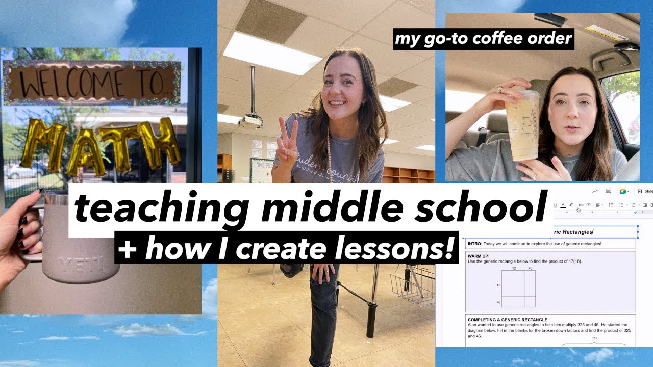DAY IN MY LIFE AS A MIDDLE SCHOOL TEACHER! + MAKE A LESSON WITH ME!