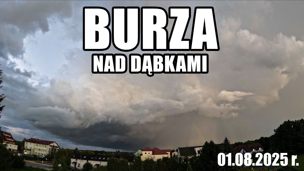 Burza nad Dąbkami - 01.08.2025 | Archiwalne wideo LMA