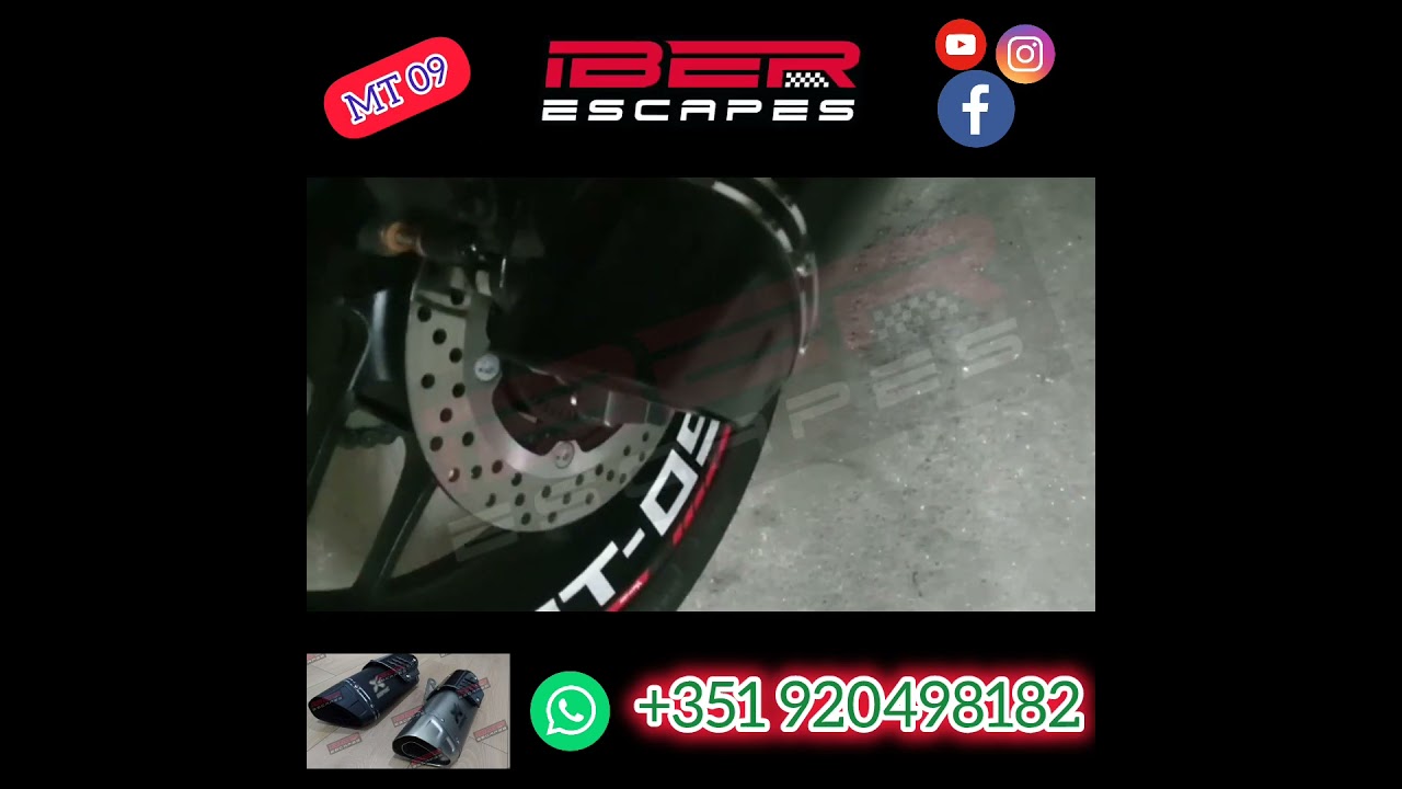 Yamaha MT 09 exhaust sound som do escape 