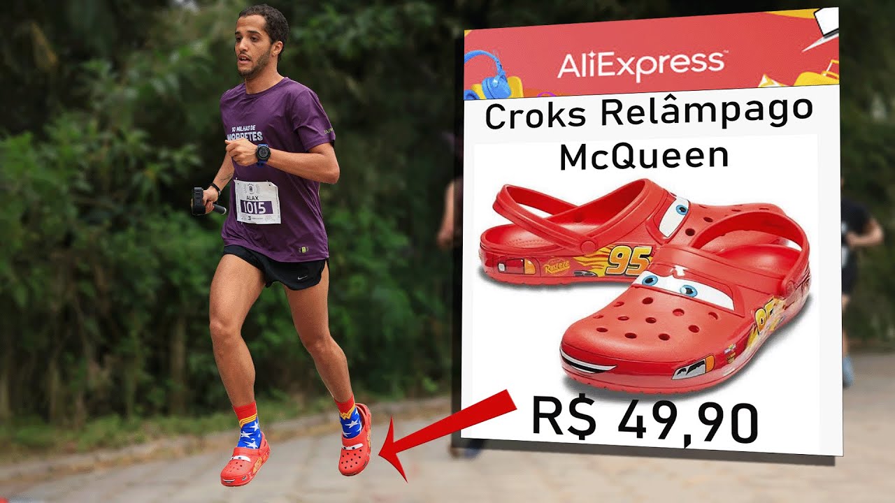 Corri 16 km com uma CROCS FALSA