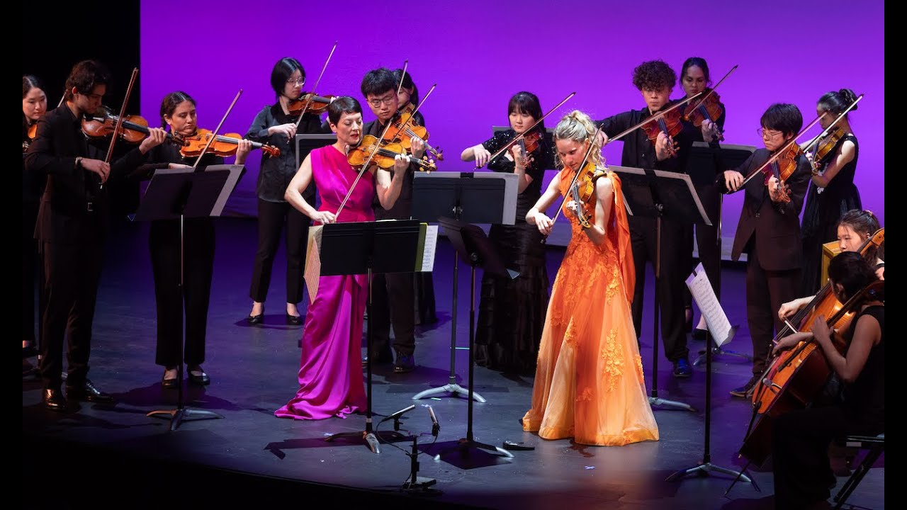 BACH DOUBLE CONCERTO - ANNE AKIKO MEYERS & AUBREE OLIVERSON; COLBURN VIRTUOSI