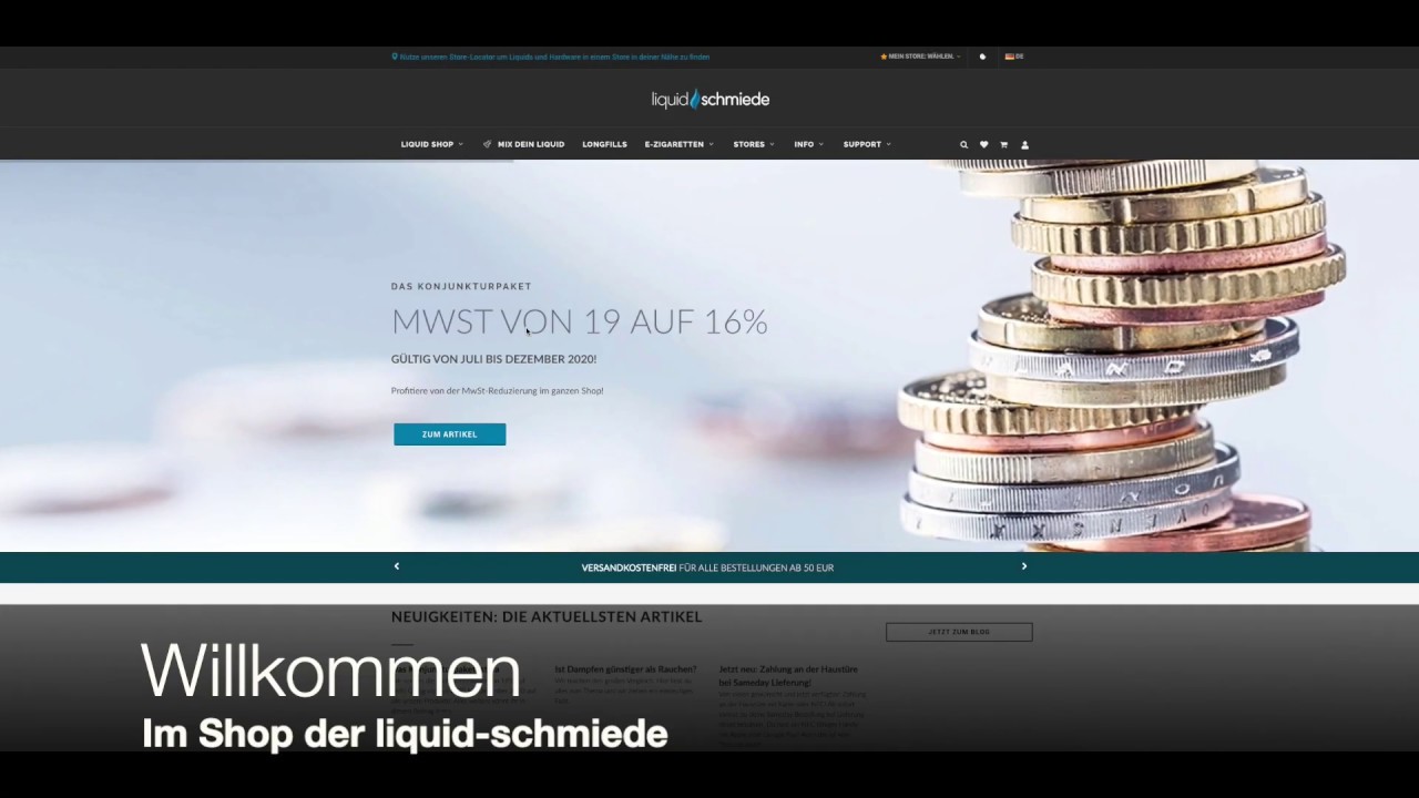 Liquid selber mischen - wir zeigen wie es geht! Im neuen Shop der liquid-schmiede mit wenigen Klicks