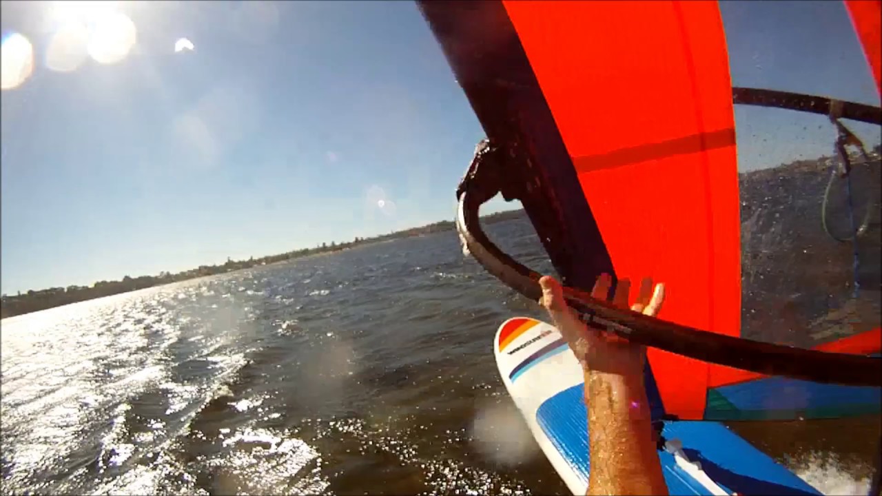 Learning to sail the new windsurfer one design in strong wind