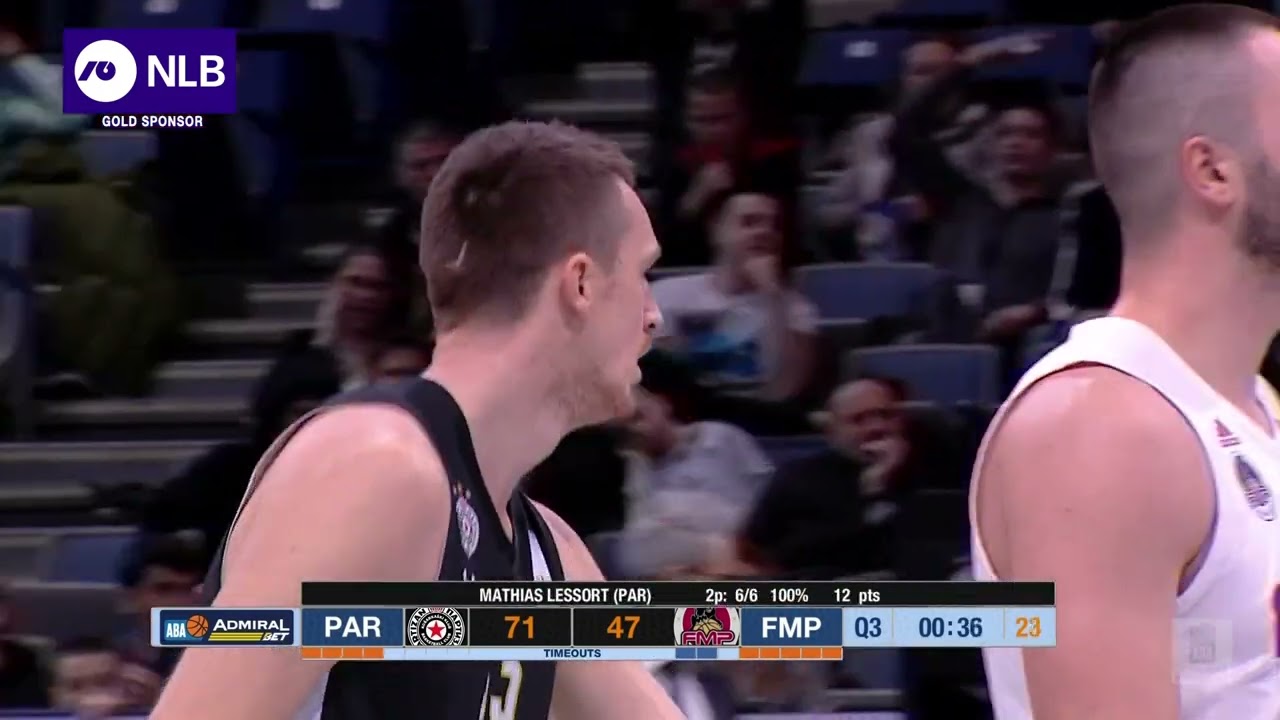 Lessort having his own dunk contest in &Scaron;tark Arena (Partizan Mozzart Bet - FMP Meridian, 19.12.2022)