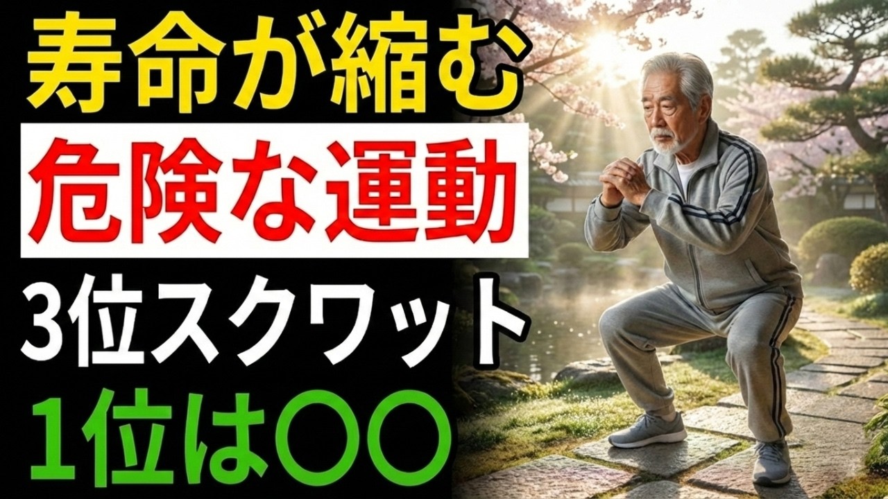 【医師が警告】寿命を縮める運動習慣5選 3位スクワット 1位は意外な毎日の動作