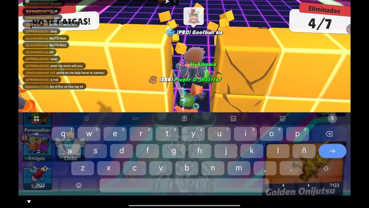 jugando stumble guys con subs salas y más 👀