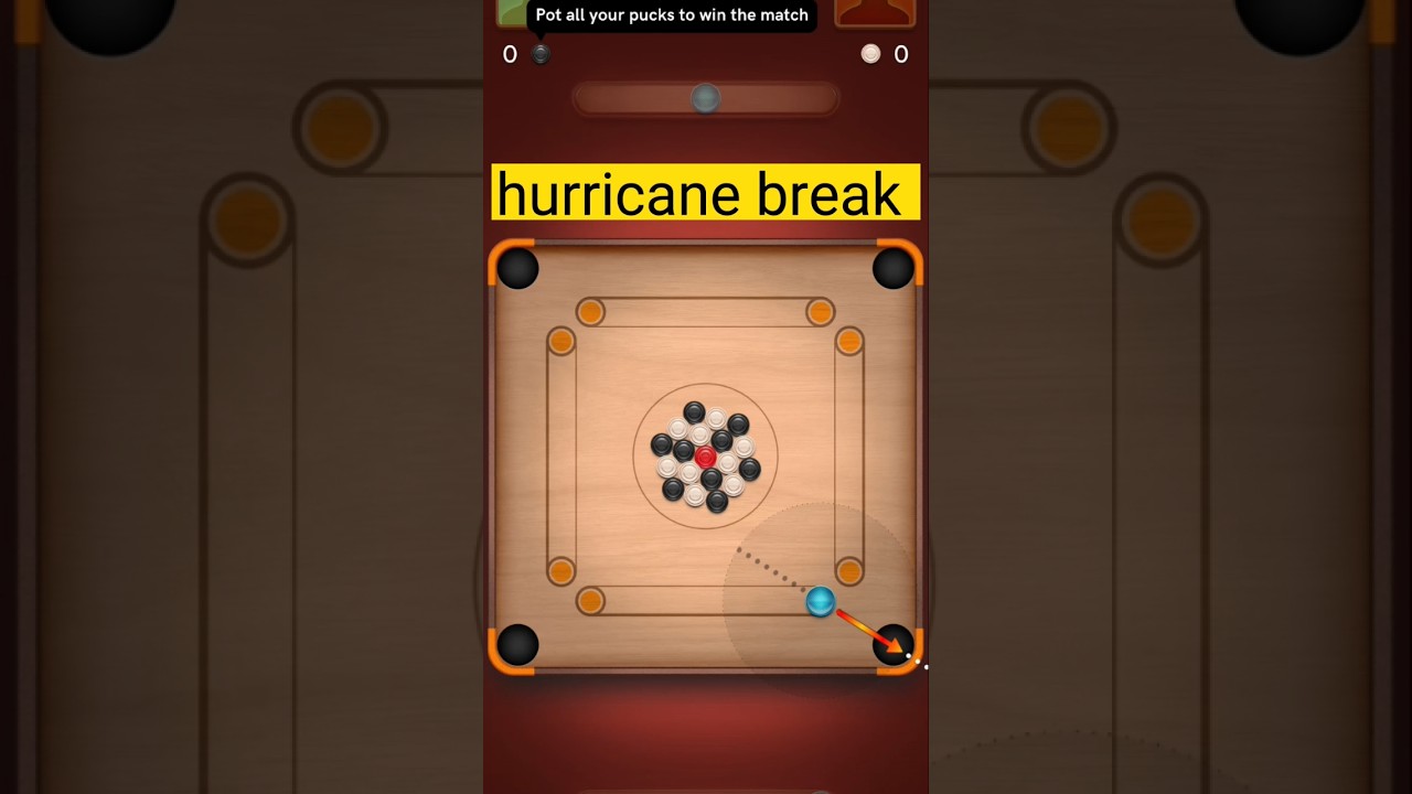 best hurricane break carrom pool #hurricane #carrom #indirect #break