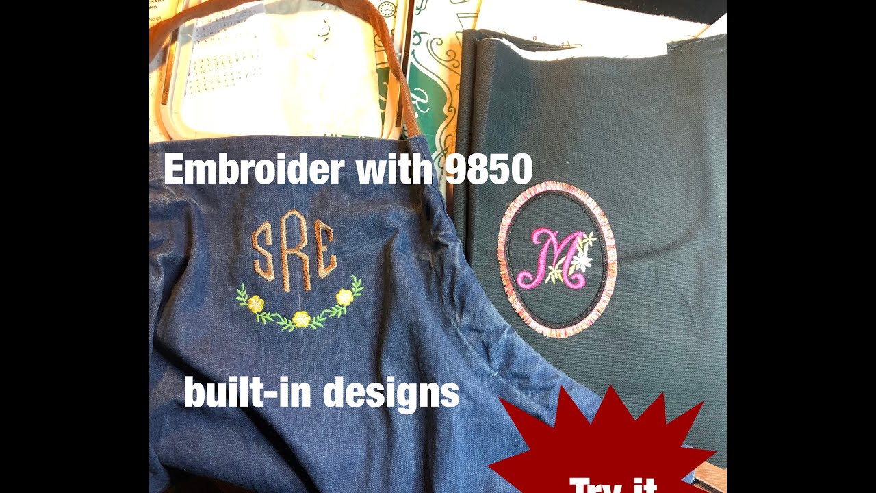 Janome 9850 Embroidery - part 2