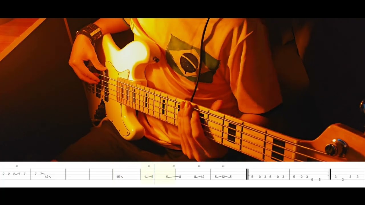 La voz de mi amado Bass cover (TAB) melodía de unción