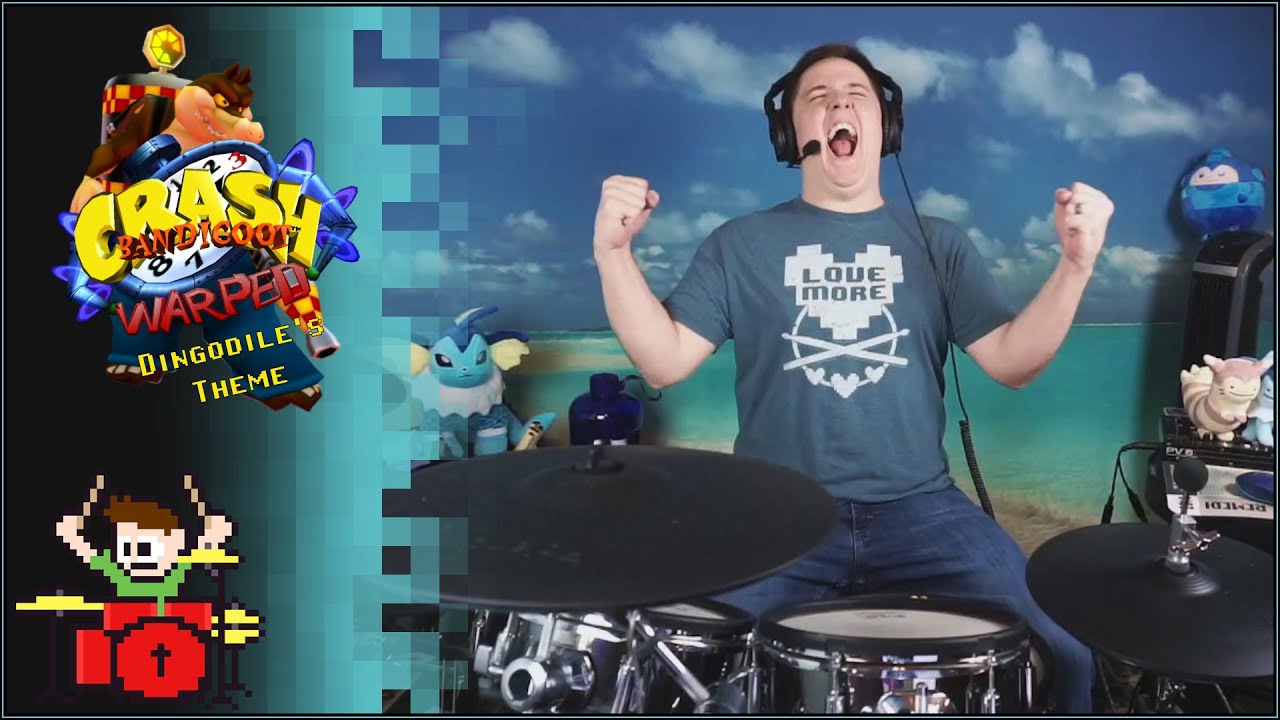 Dingodile's Theme From Crash 3 Is A Jam On Drums!