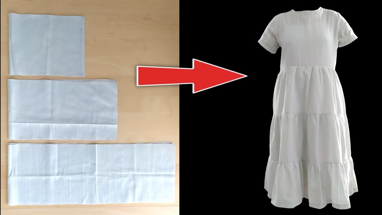 DIY, Layered Dress | Simple Dress And Pattern | 5 Minute Crafts Dress