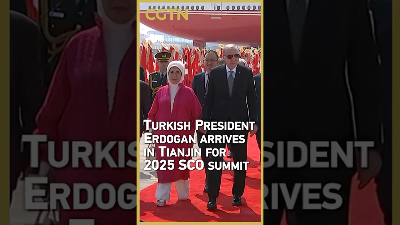 Turkish President Erdogan arrives in Tianjin for 2025 SCO Summit