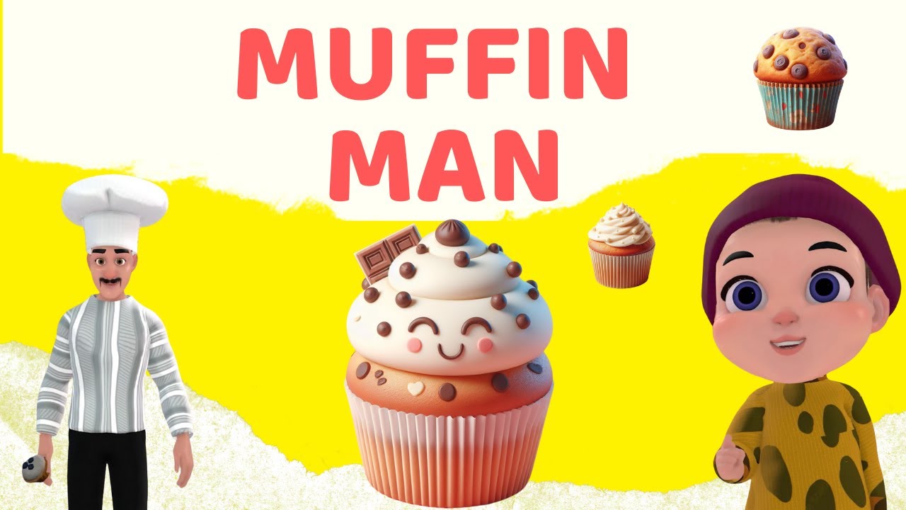 The Muffin Man | Nursery Rhymes for Kids | Happy Fun Toons