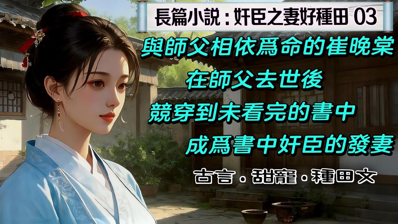 3長篇小說《奸臣之妻好種田》03一朝穿成書中人，崔晚棠綁定未來奸臣夫君，種田致富、攜手搞事，從布衣白身到權傾朝野，這奸臣之妻她當定了！