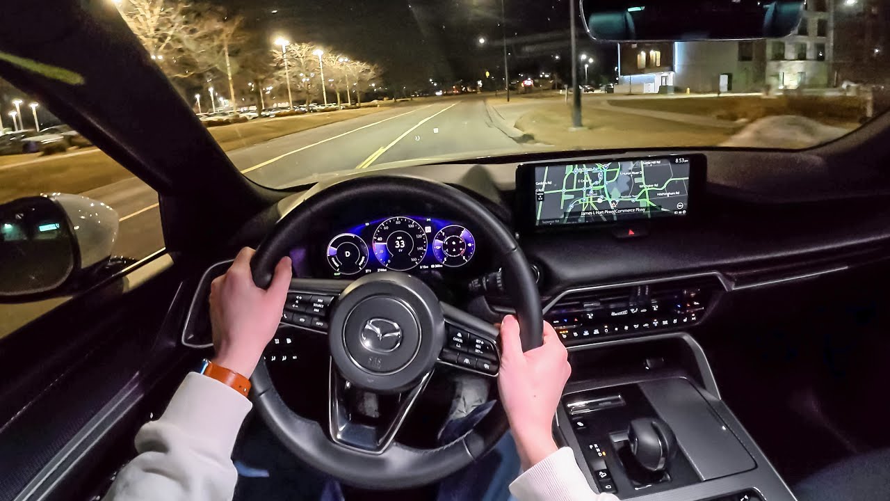 2025 Mazda CX-90 PHEV Premium Plus - POV Night Drive (Binaural Audio)