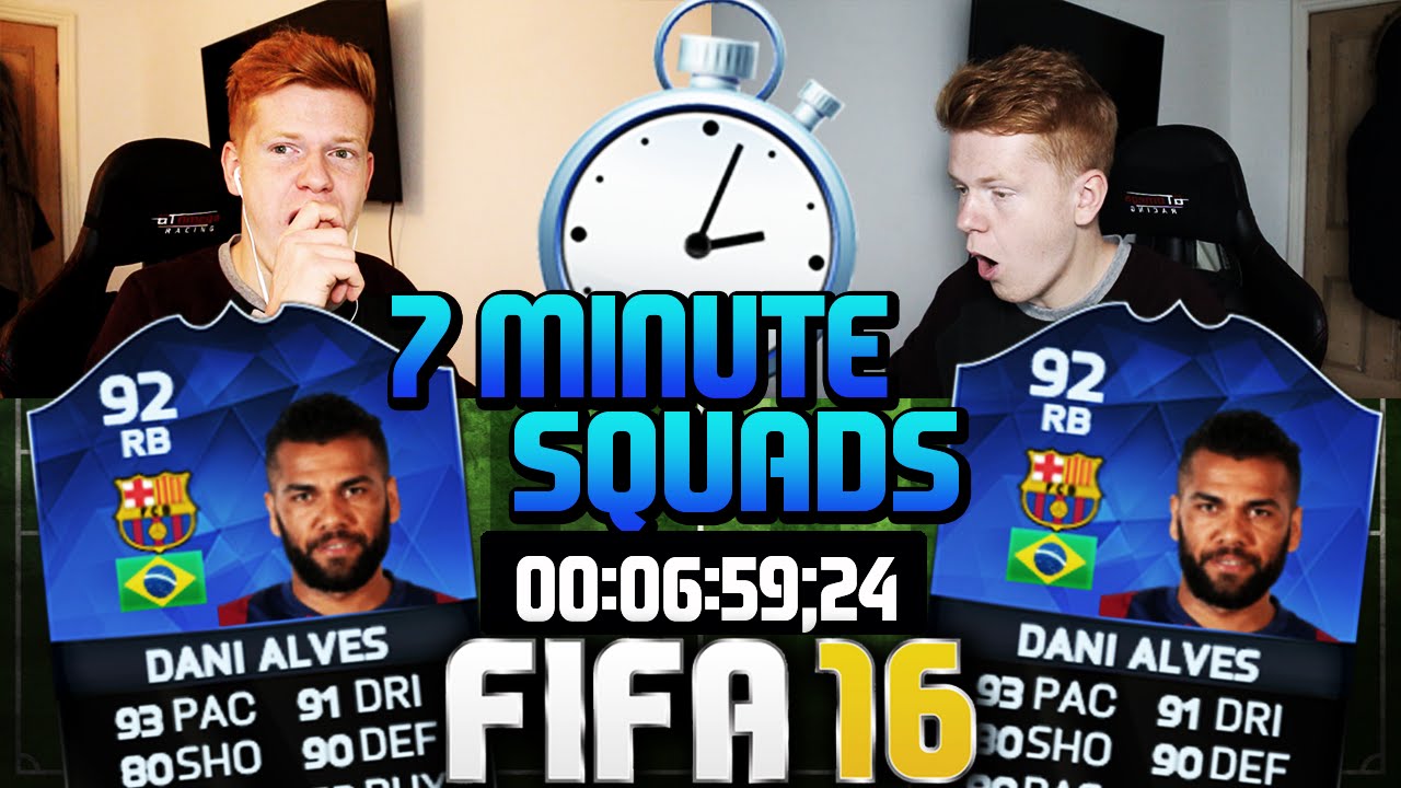 FIFA 16 7 MINUTE SQUAD BUILDER WITH TOTY 92 DANI ALVES! - Speed Squad Builder