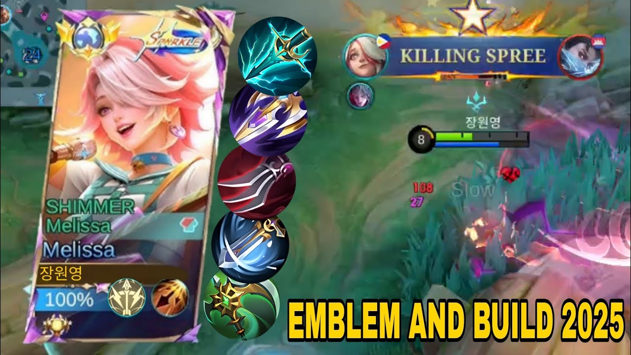 NEW META! MELISSA 100% BEST DAMAGE BUILD AND EMBLEM!! (melissa best build 2025) - MUST TRY! | MLBB