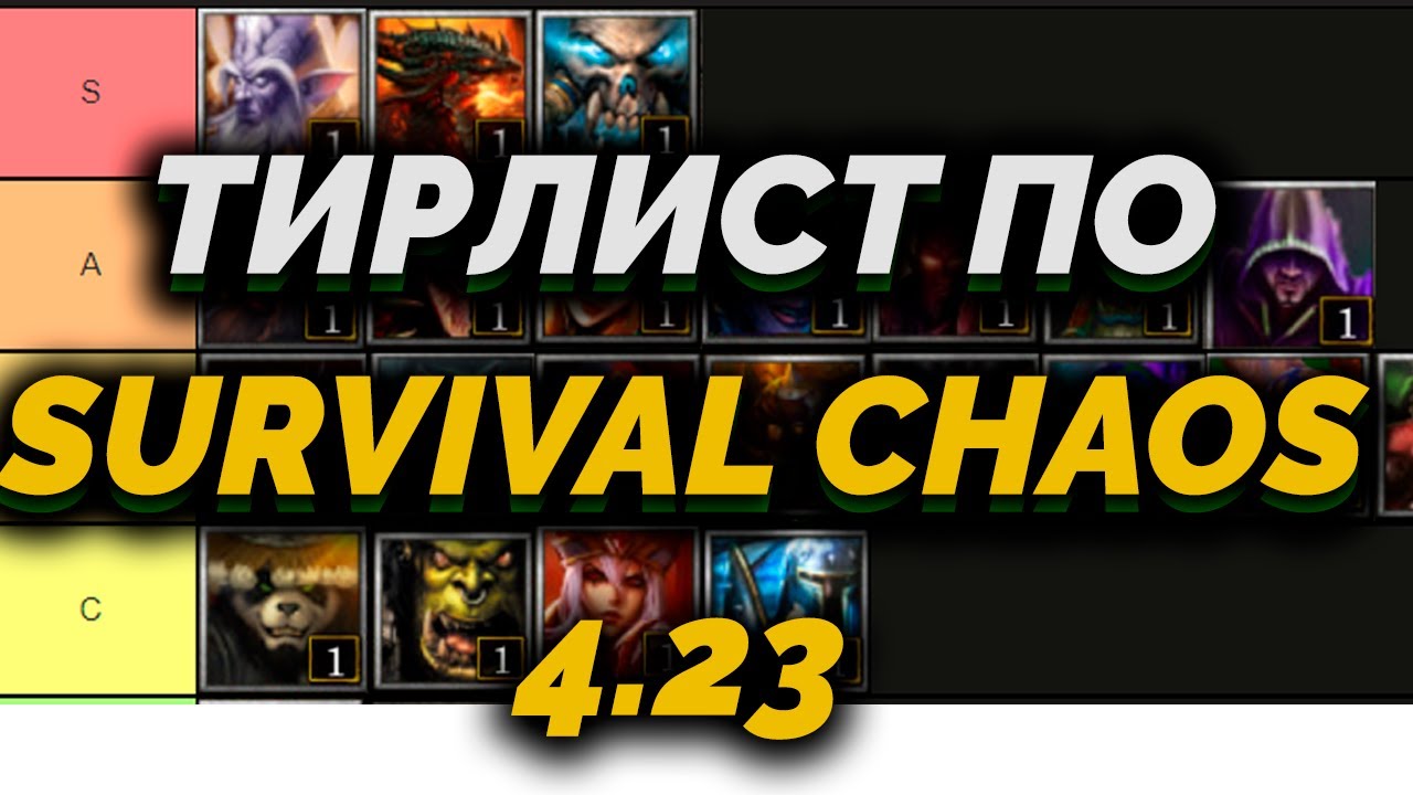 ТИРЛИСТ ПО  SURVIVAL CHAOS 4.23  WARCRAFT 3