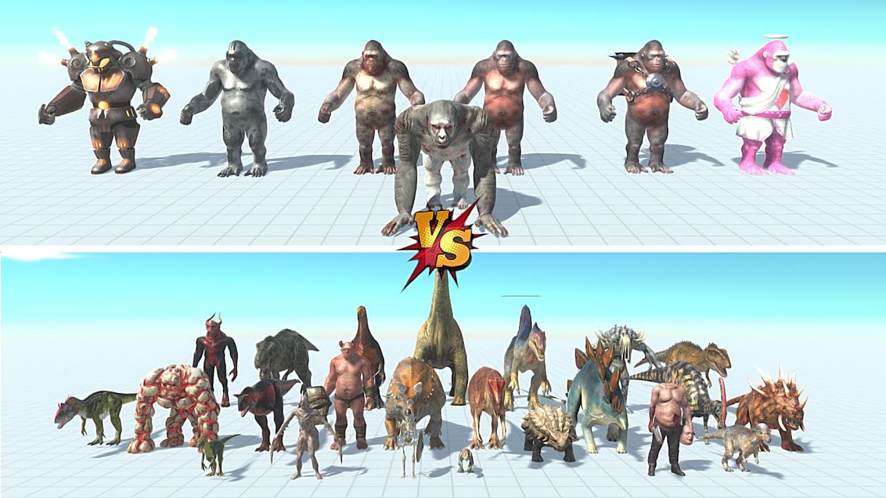 Goro team VS Infernals & All Dinosaurs - ARBS