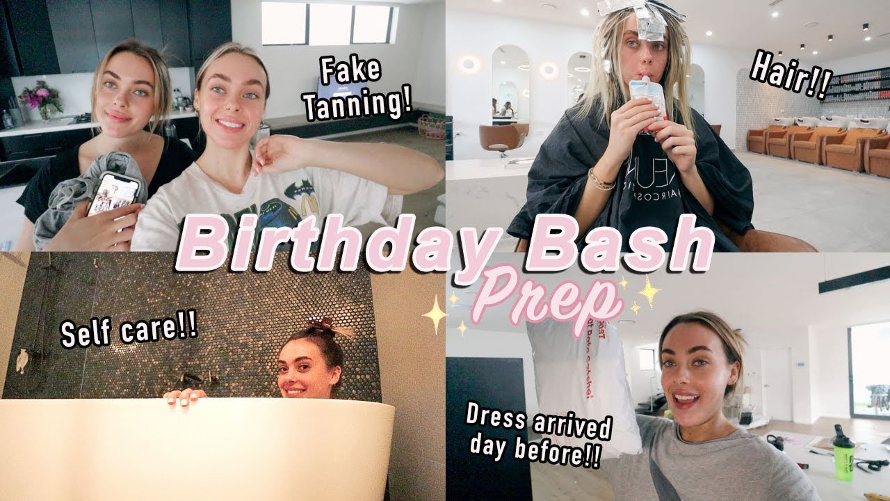 Our 21st Birthday Party Prep ✨  (hair, nails, self-care day, tanning + more)