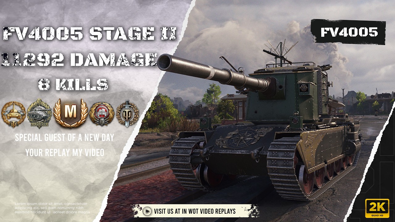 FV4005 Stage II perfect RNG 11k dmg, #wotvideoreplays