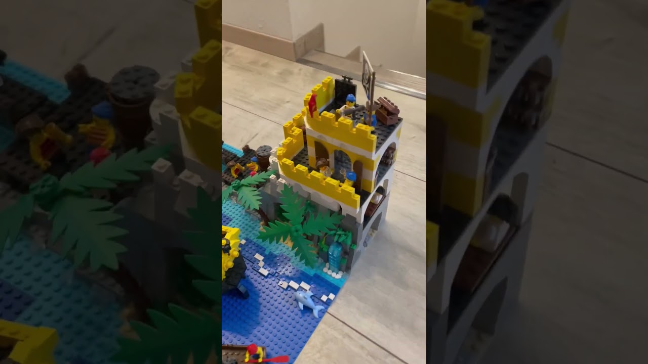 LEGO classic pirate diorama! The ships are original lego sets from 1989, modified.