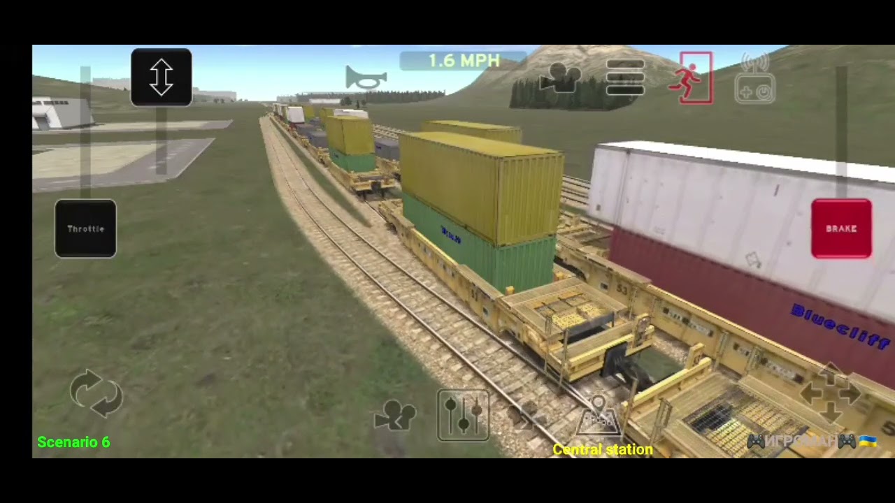 Train and rail yard simulator (Scenario 6)