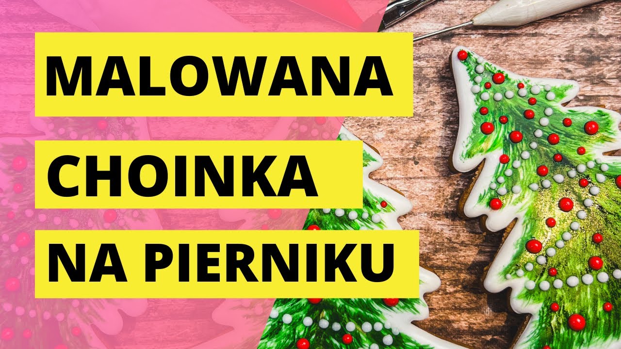 Malowana choinka na pierniku