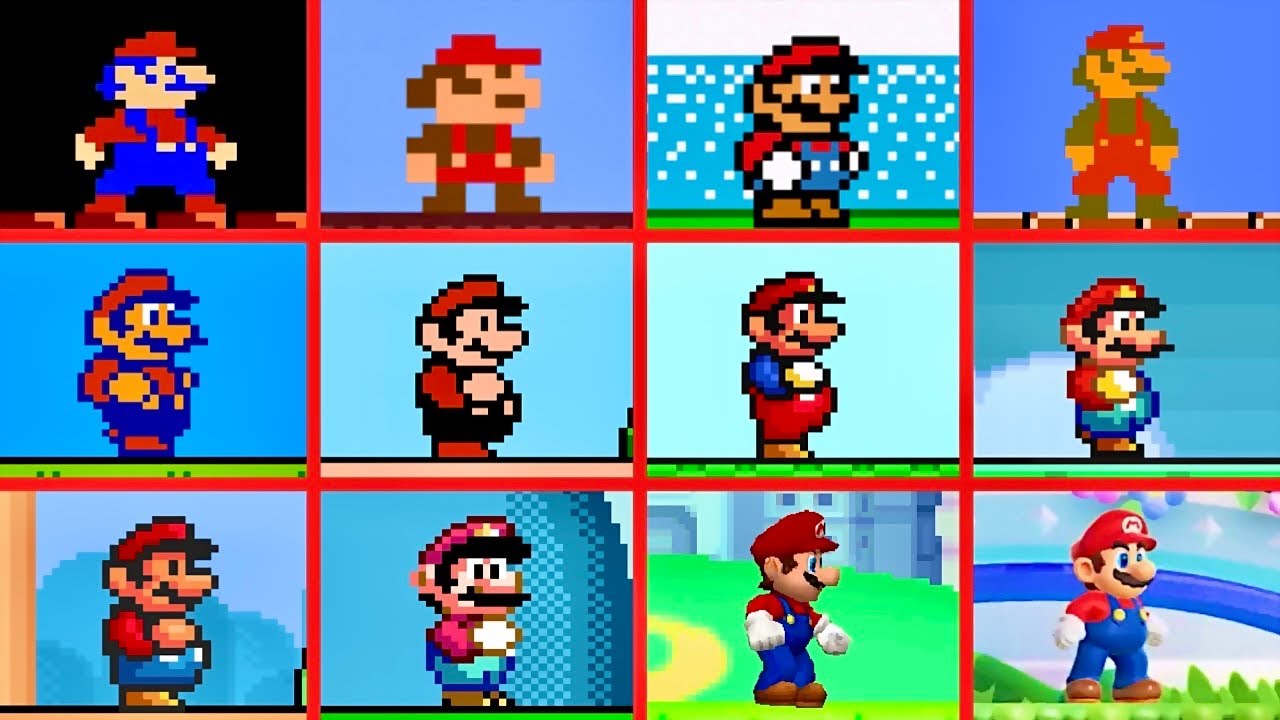 Evolution of Mario in 2D Games - Mario Bros. To Super Mario Bros. Wonder