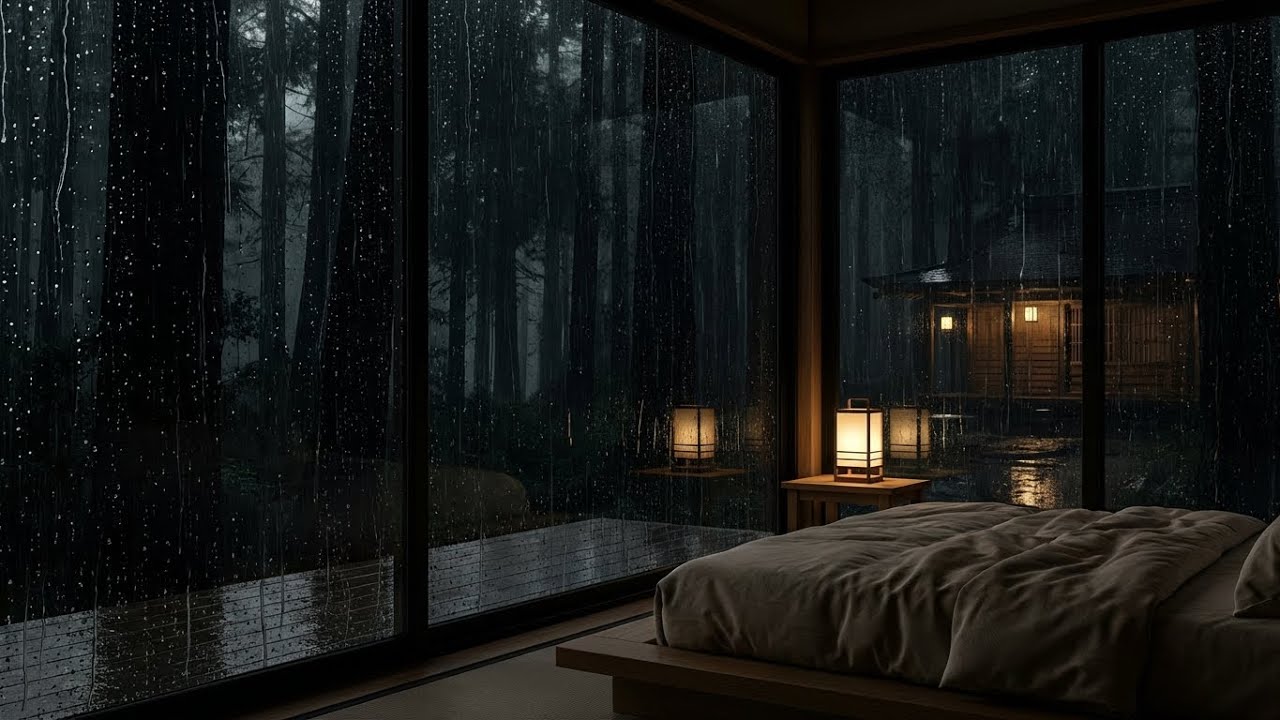 Soulful Rain Sounds & Felt Piano in Rainy Forest Sanctuary for Total Body Relaxation 💤🌲