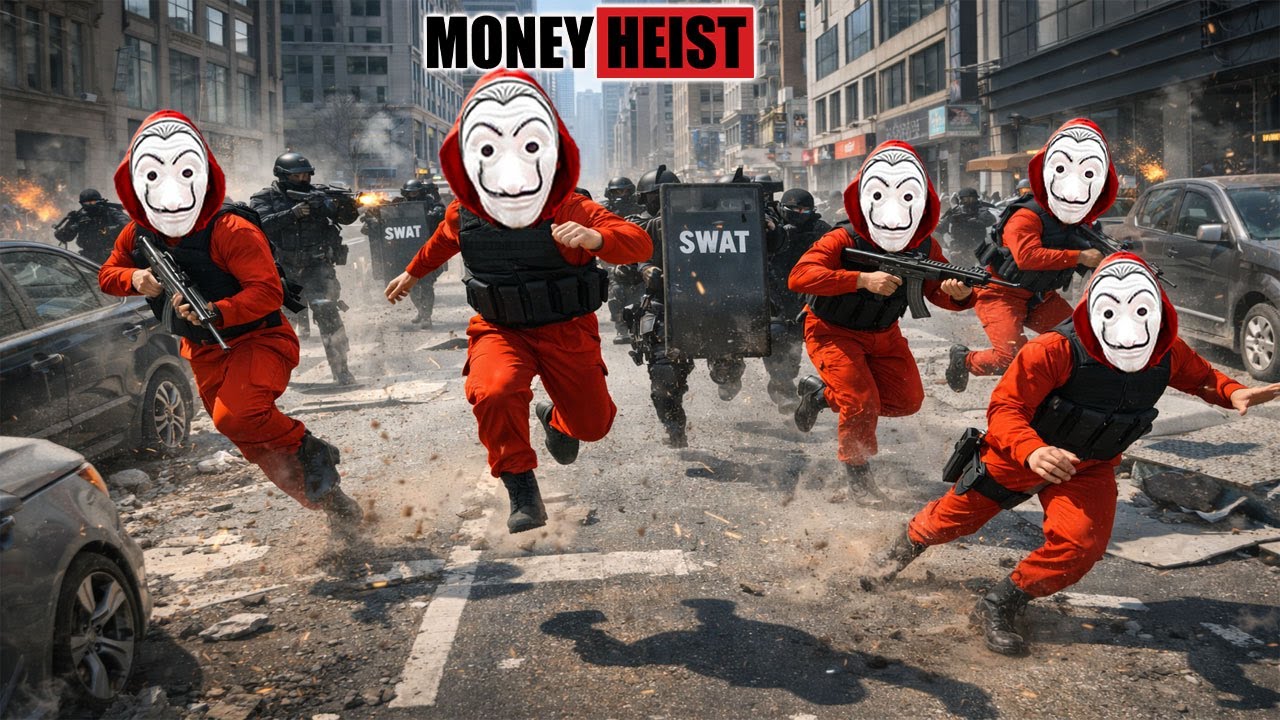 PARKOUR VS MONEY HEIST! | Money Heist Breaches Police Base to Save Crew | Epic POV