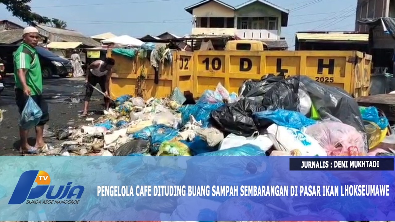 Pengelola Cafe Dituding Buang Sampah Sembarangan di Pasar Ikan Lhokseumawe