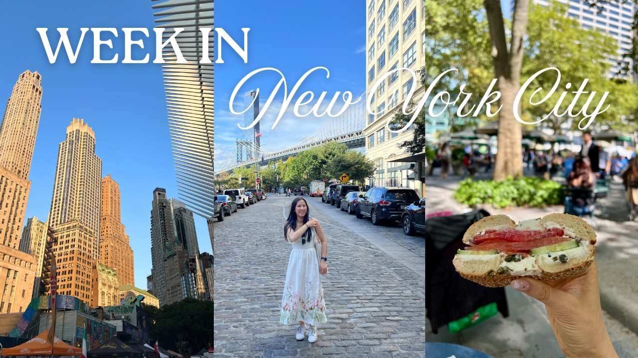 NYC vlog 🗽🚕 solo travel, bagels, exploring new york, first broadway show, local eats, brooklyn