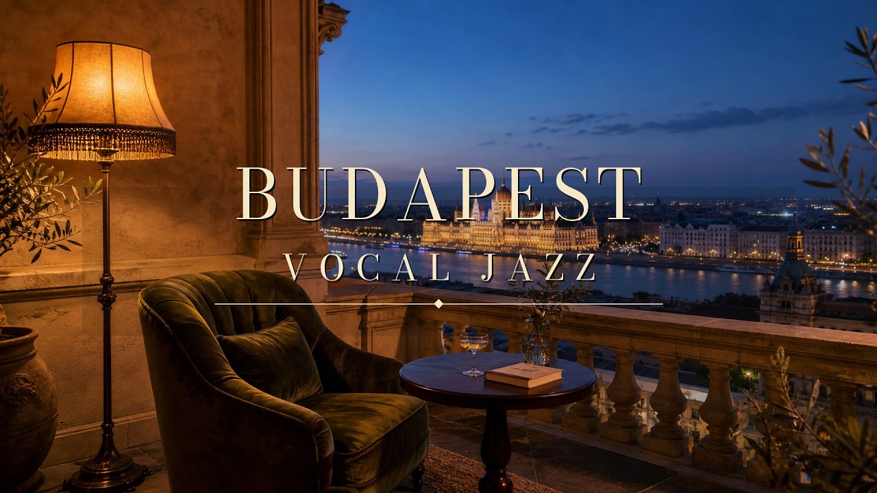 Budapest Blue Hour Vocal Jazz 🌙 Danube Rooftop Music for Relaxing & Unwinding