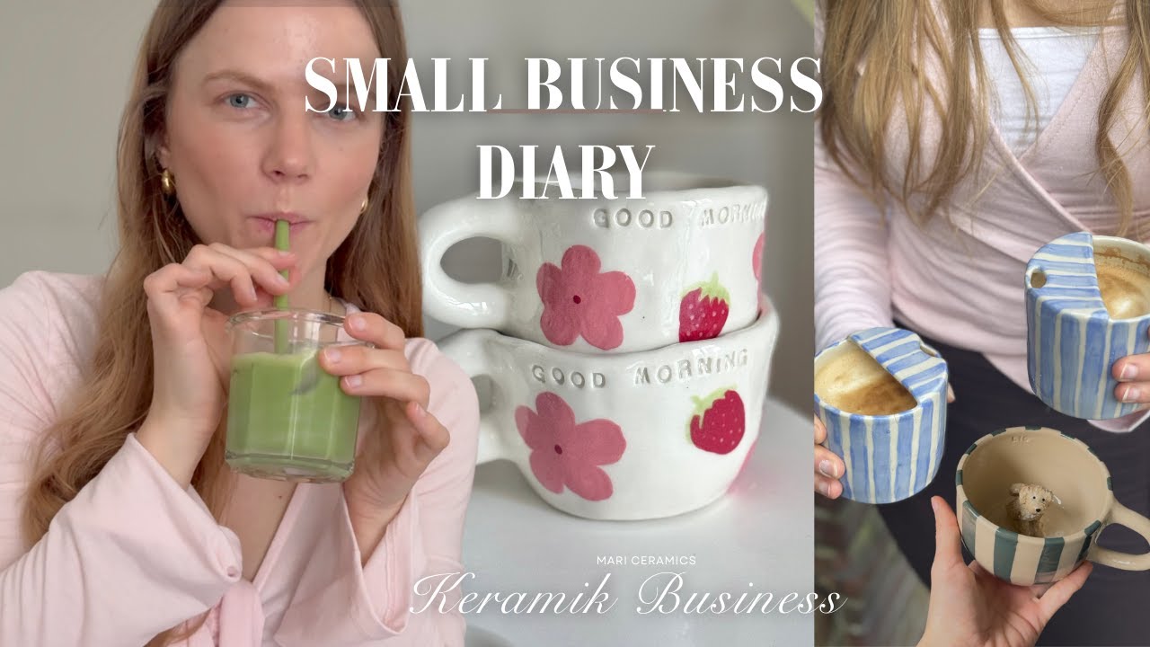 Mein Alltag als Keramik-Business Ownerin | produktiver Vlog aus dem Home Studio 🩰☕️🌷
