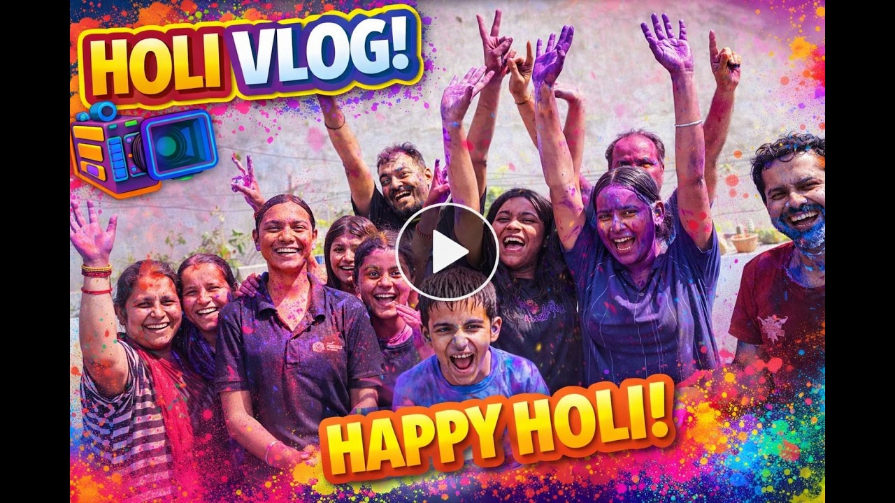 Holi Celebration Vlog  Colors, Fun & Unexpected Fight