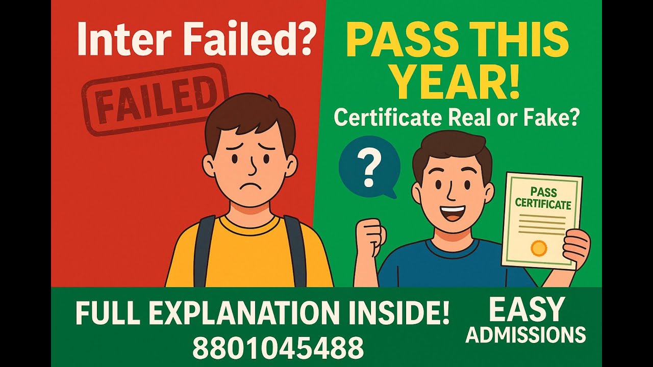 🔥 Inter Failed in TSBIE/TGBIE Results 2025? Pass & Join Degree in Same Year! | Call 8801045488 Now!