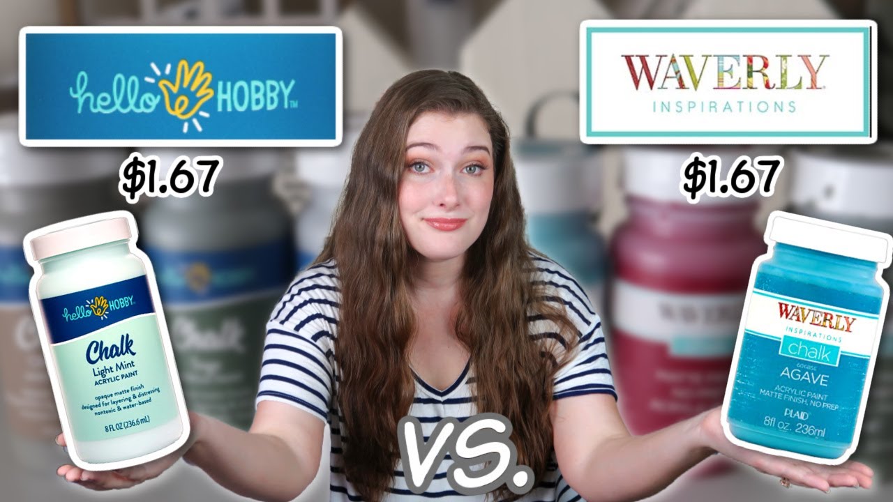 НЕТ БОЛЬШЕ ВЕЙВЕРЛИ?? | НОВАЯ меловая краска Hello Hobby от Walmart VS. Меловая краска WAVERLY | Это так же хорошо???