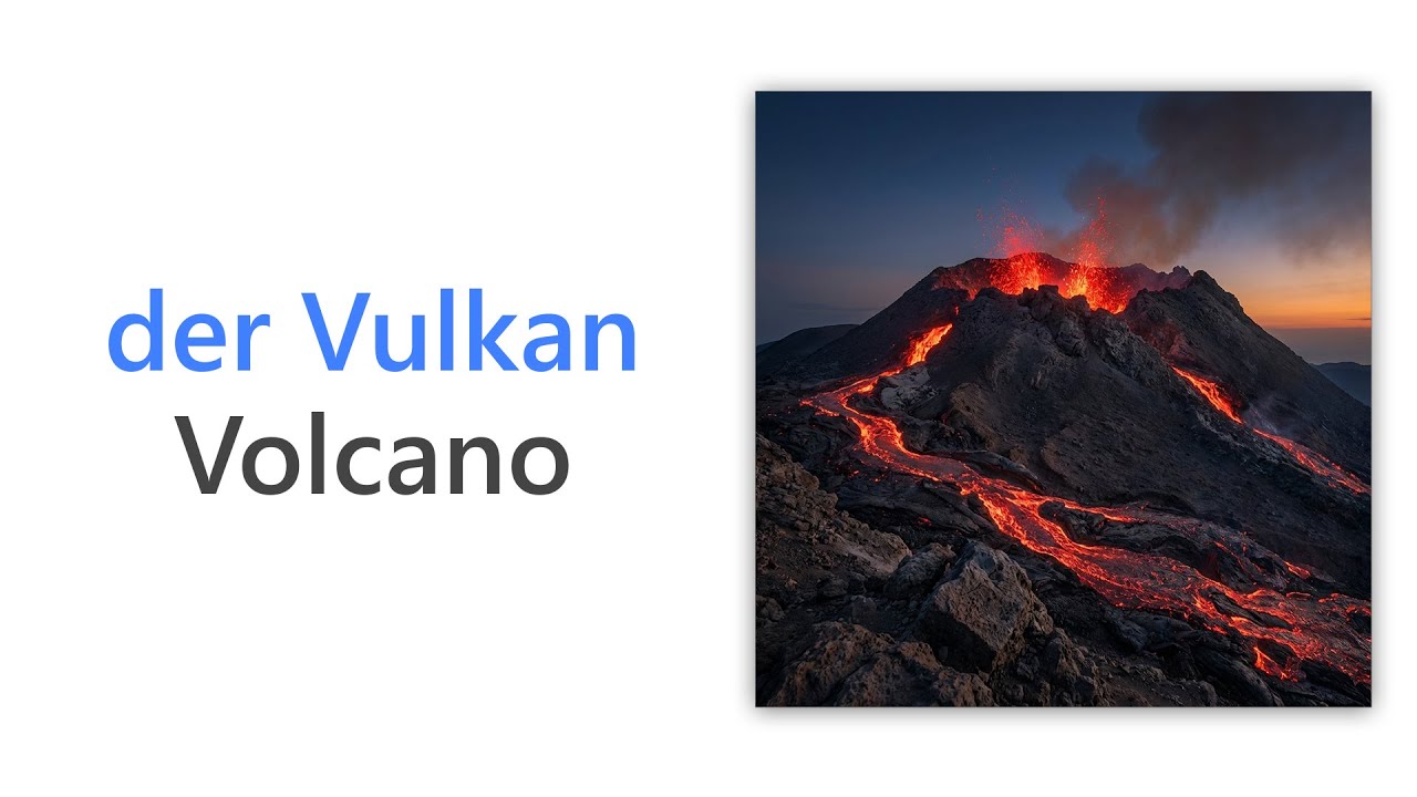 59 German Words for Volcano | B1 German Vocabulary | Wortschatz Vulkan